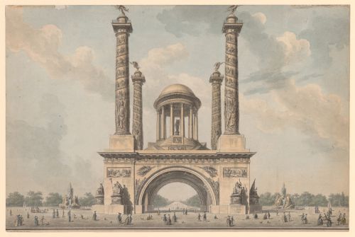 Design for a triumphal arch - perspective