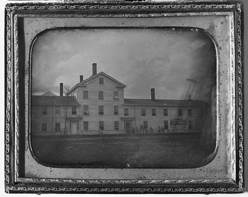 Large wood frame building, Champlain, New York