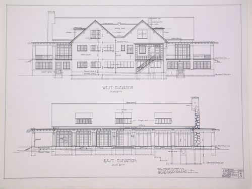 Photograph of east and west elevations for or of the Phoenix Golf Club, Redford, Michigan