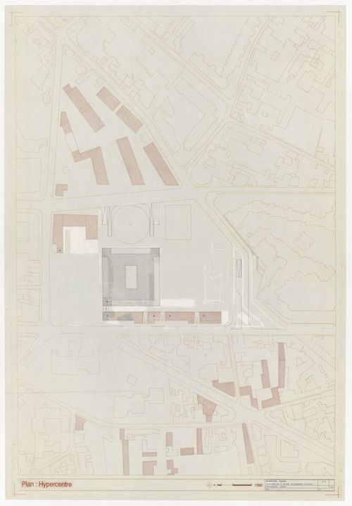 Site plan for Plano Centre Ville de Montreuil, Montreuil, France