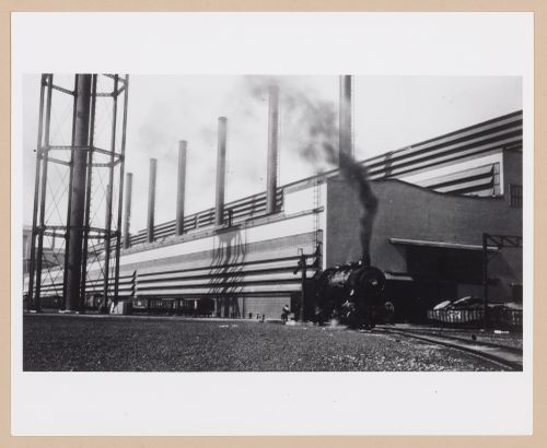View of the west façade of the Open Hearth Mills, Rouge River Plant, Ford Motor Company, Dearborn, Michigan