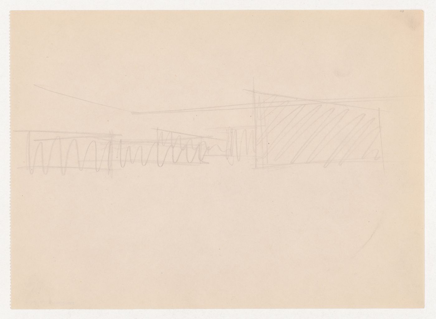 Interior perspective sketch for Museum for a Small City