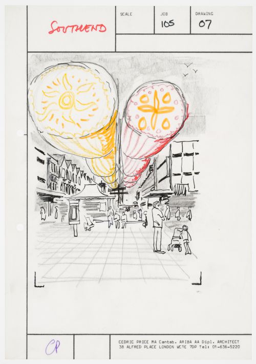 Southend roof: prespective sketch