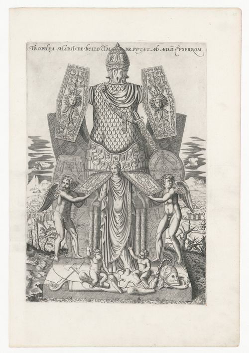 Perspective of the trophies of Marius with Victory