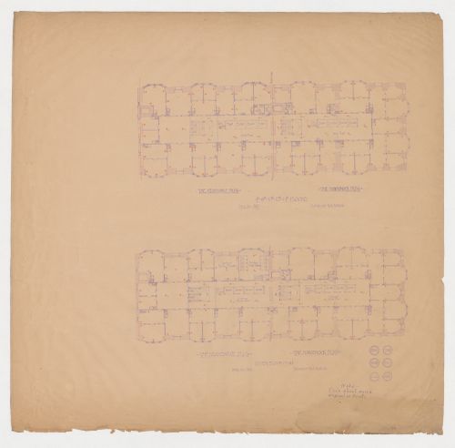 Monadnock and Kearsarge Buildings, Chicago: Plans for the fourth, sixth, tenth, twelfth and eighth floors