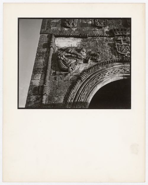 Close-up view of a sculptural detail, Convento de Huejotzingo, Huejotzingo, Mexico