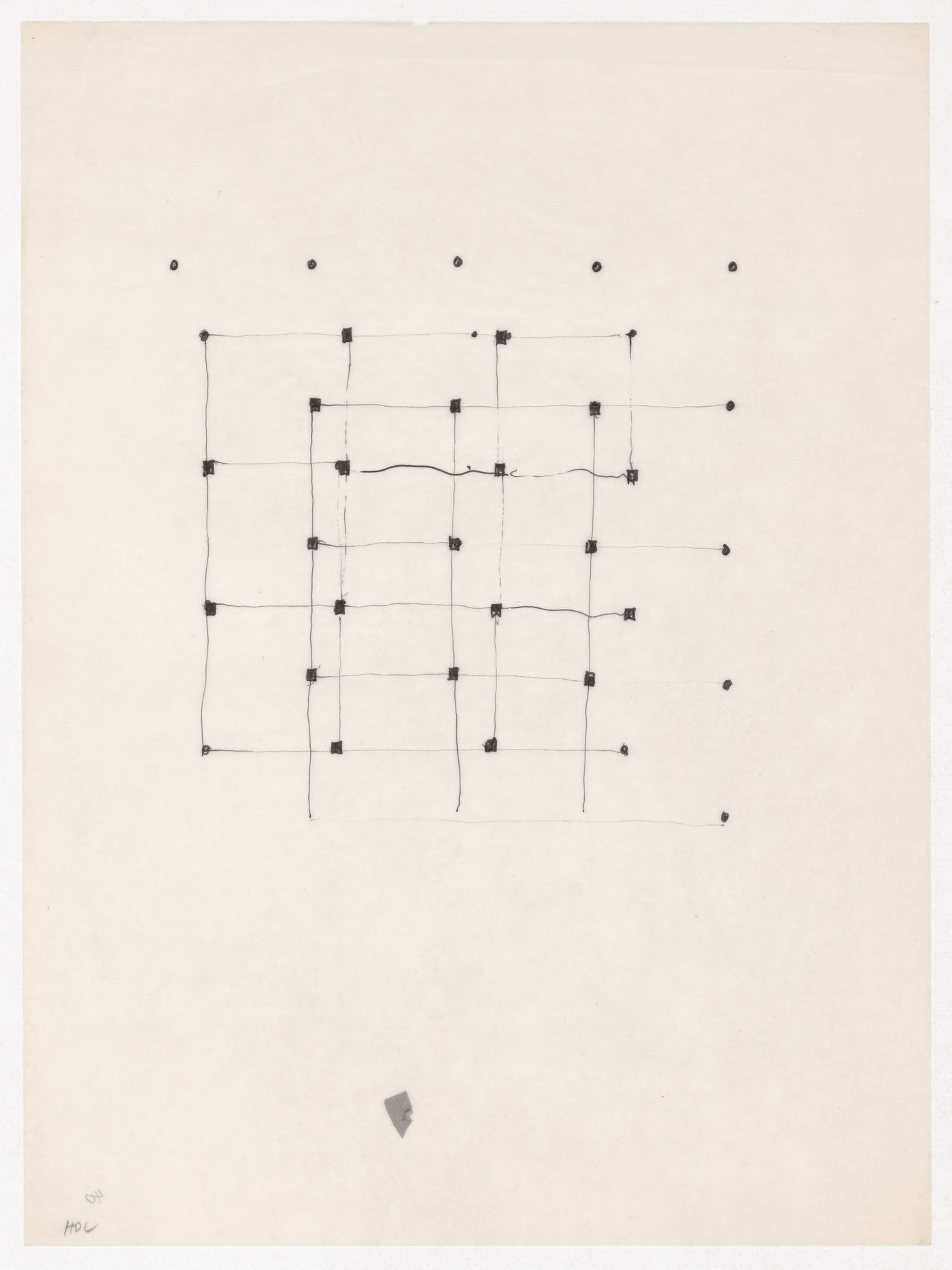 Sketch for House III (Miller House), Lakeville, Connecticut