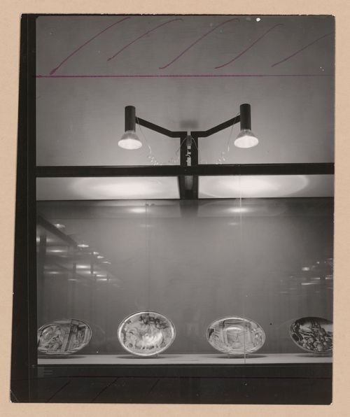 Partial view of display showing painted dishes, Museo Correr, Venice, Italy