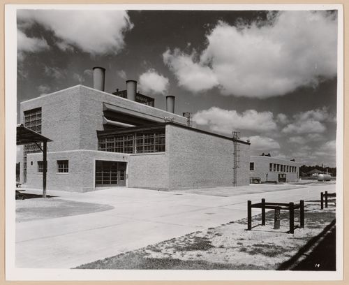 View of the principal [?] and lateral façades of the Boiler House, Ford Motor Company Automobile Assembly Plant, Atlanta, Georgia, United States