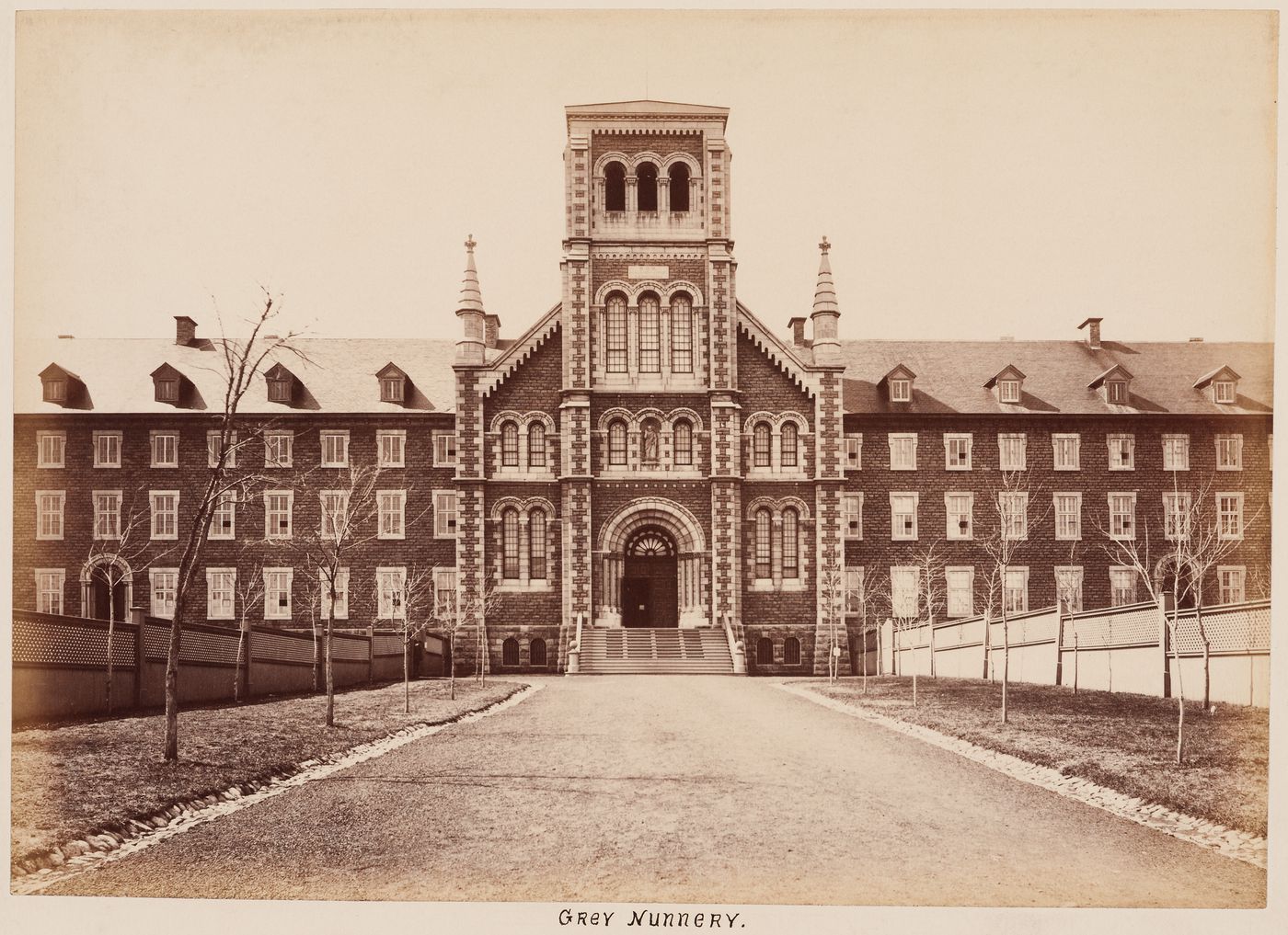 The Grey Nuns Mother House showing the main entrance, 1190 rue Guy, Montréal, Québec