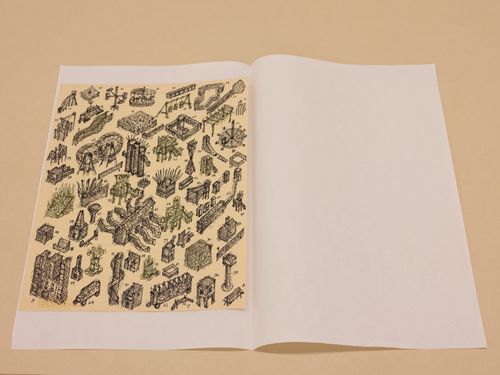 The Museum Is Not Enough: Photograph of John Hejduk' s drawing, Victims, sketches of structures, 1984