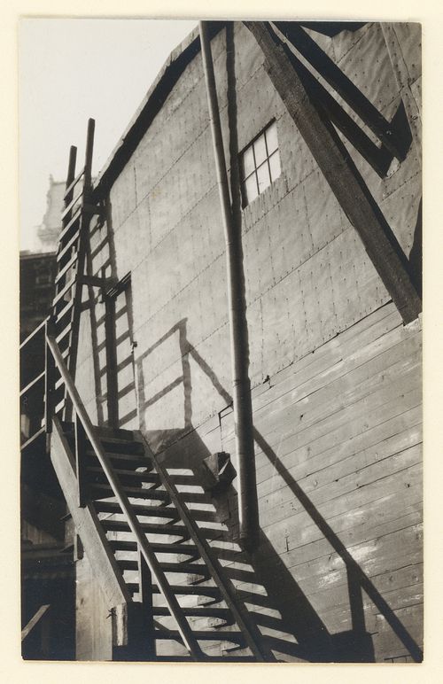Stairs and ladder: side of house