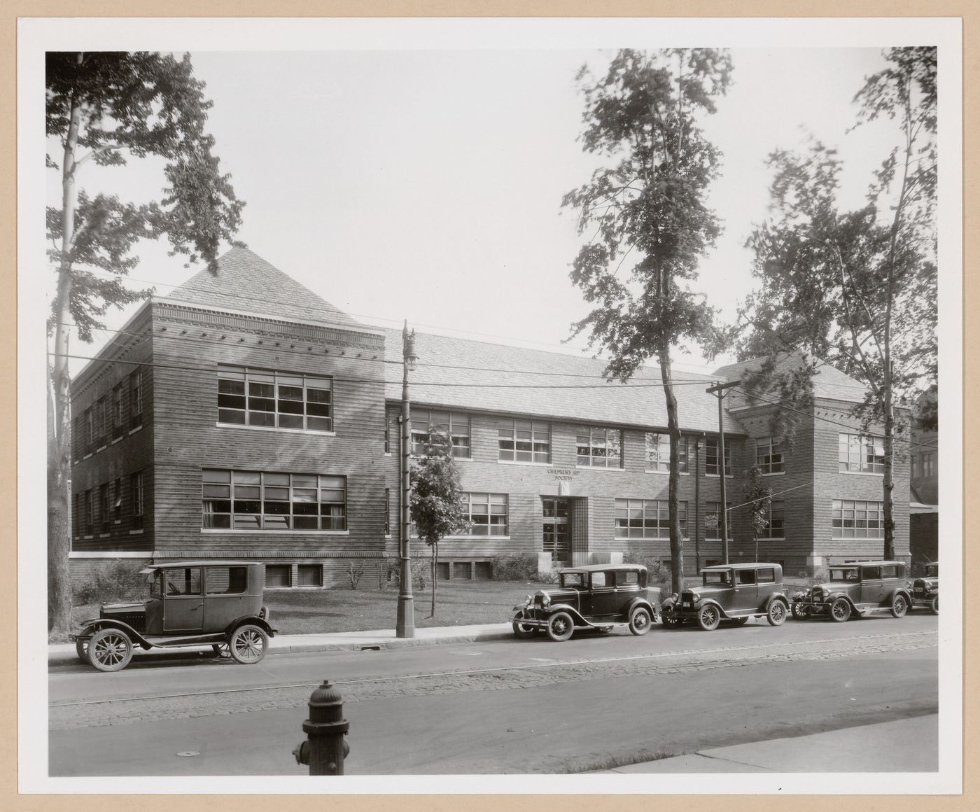 View of the principal façade of the Children's Aid Society building, West Warren Avenue, Detroit, Michigan