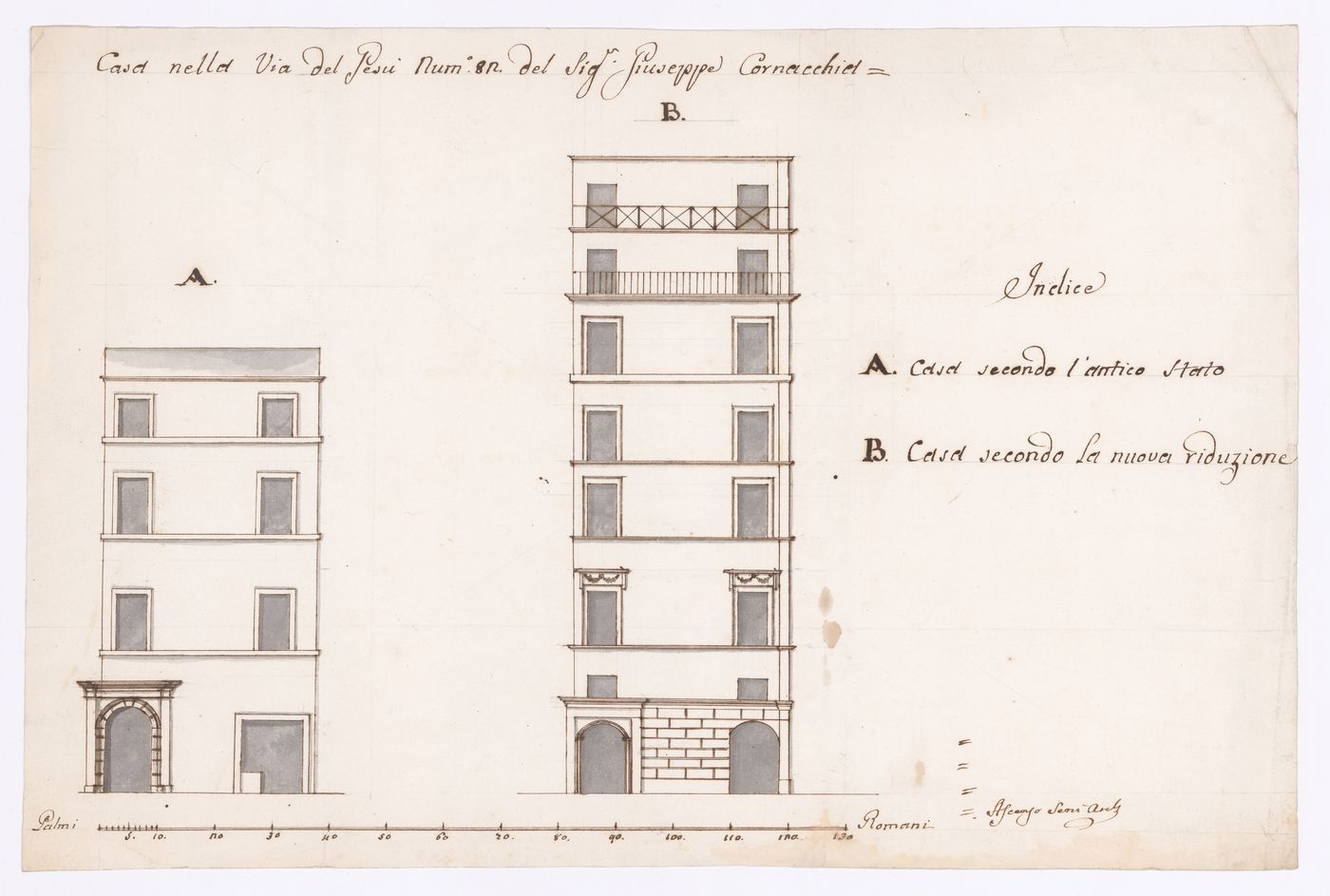 Casa Nella Via Del Pesci Num 8 Del Sig. Giuseppe Cornacchiel