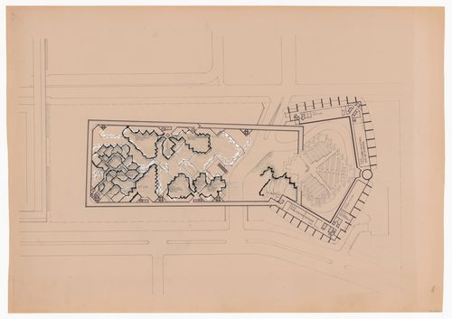 Plan for Pahlavi National Library Competition, Tehran, Iran