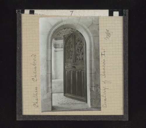 View of entrance to oratory of Francis I, Château de Chambord, Chambord, Loir-et-Cher, France