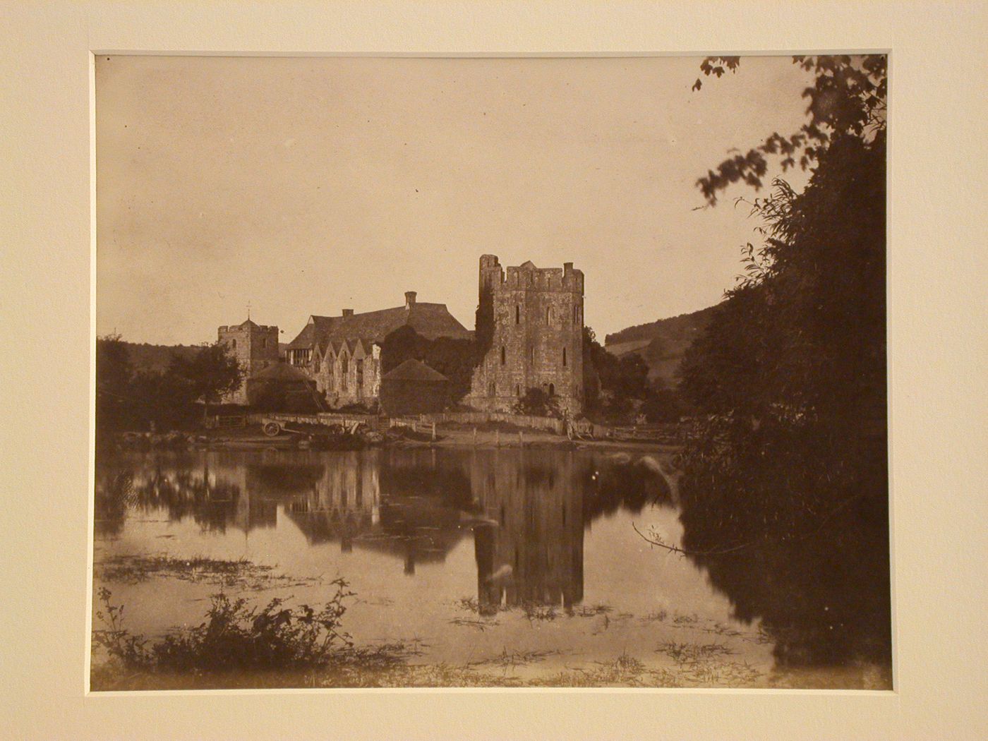 View of an unidentified castle or church, Stokesay, England