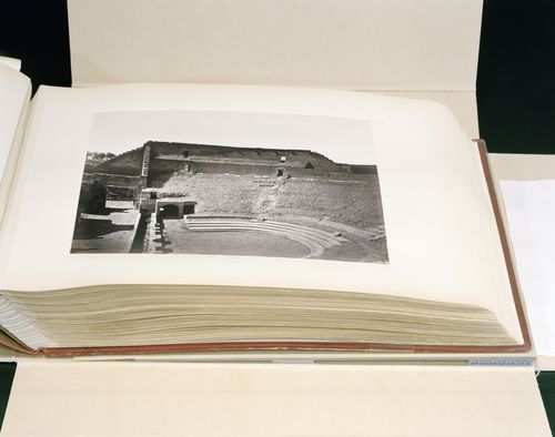 Questioning Pictures: Photograph of Teatro tragico Pompei from Souvenir album by Giorgio Sommer, ca.1870