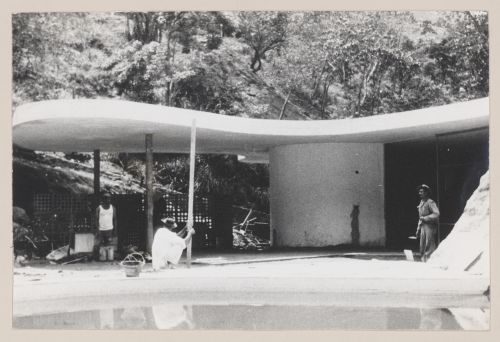 View of Das Canoas House, under construction, Rio de Janeiro, Brazil

