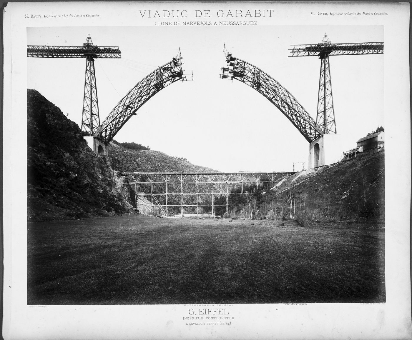 Plate from album ''Viaducs de Garabit et de La Tardes 1878-84''