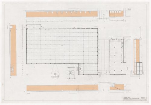 Floor plan and elevations for Vitra International, Weil am Rhein, Germany