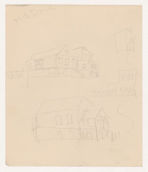 Perspective sketches of buildings, possibly located along 31st and Dearborn Streets, Chicago