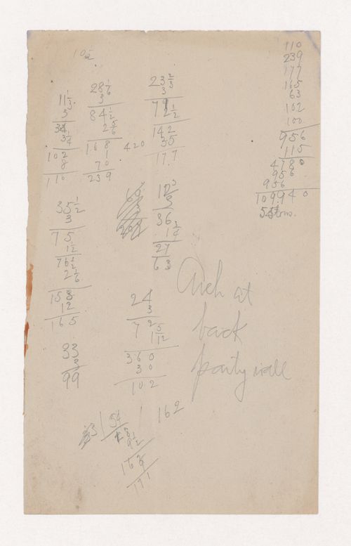 Monadnock Building, Chicago: Load calculations for arch at party wall