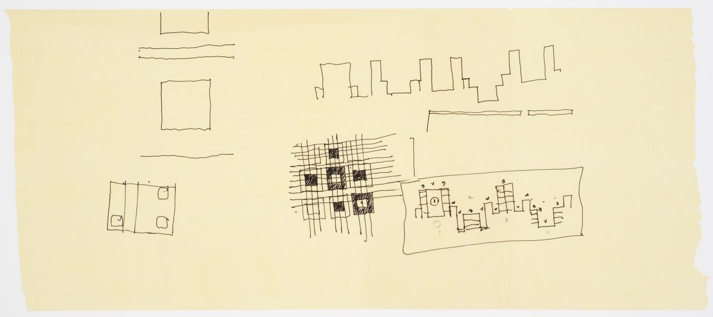 Conceptual drawings for IBA project, West Berlin (now Berlin), West Germany (now Germany)