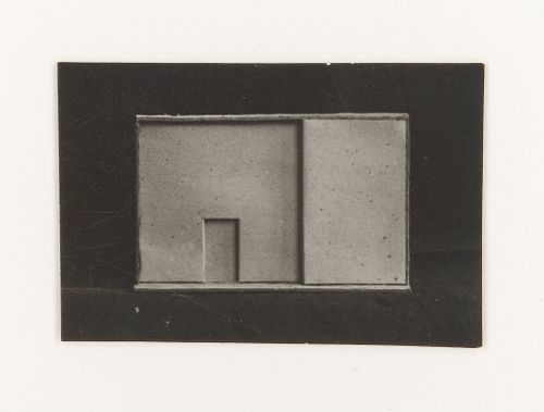 Photograph of a student model on the topic "Partial Division of Surface (Vertical and Horizontal, Relief and Shade)" for the "Space" course at the Vkhutemas (Higher State Artistic Technical Studios), Moscow