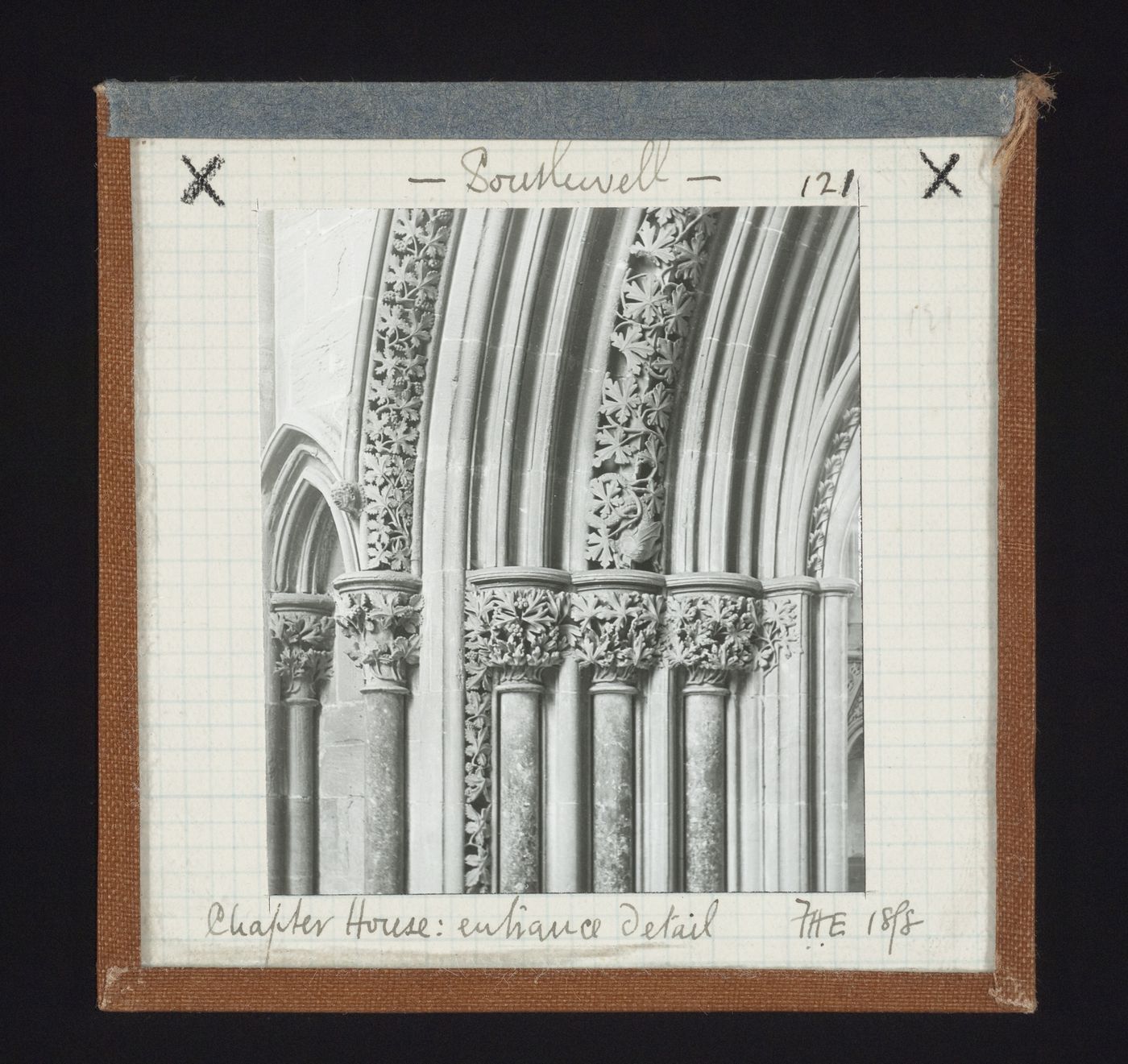 View of archivolts and jamb shafts of entrance of Chapter House, Southwell Minster, Southwell, Nottinghamshire, England