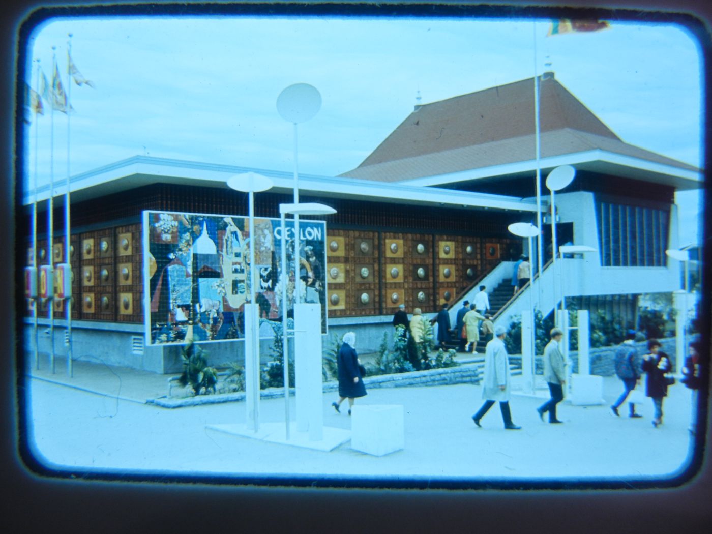 View of the Ceylon Pavilion, Expo 67, Montréal, Québec