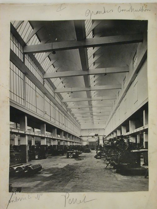 Interior view of a factory in Montataire, France