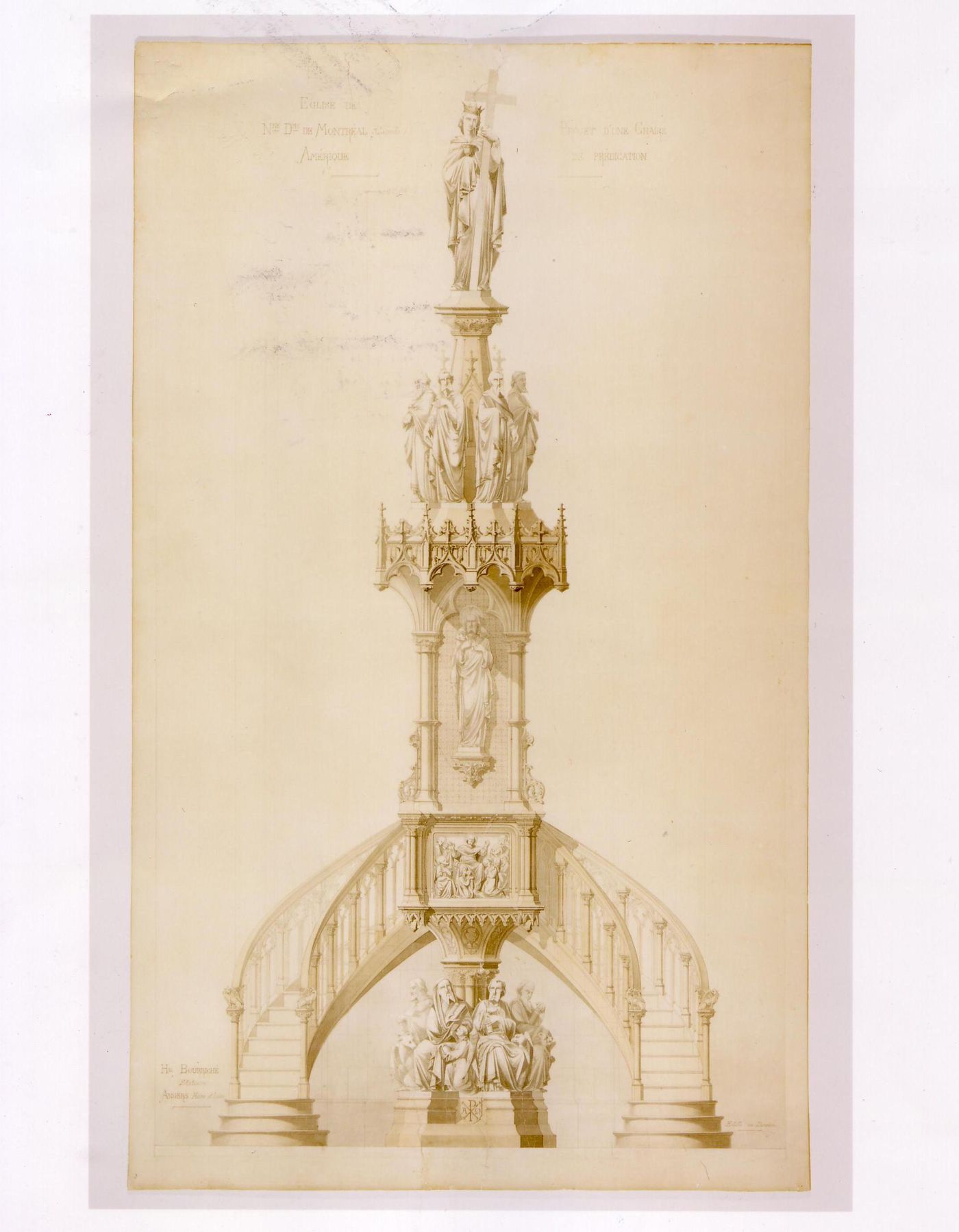 Perspective for the pulpit for Notre-Dame de Montréal