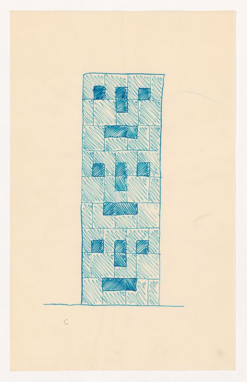Design for a blue tiled stove