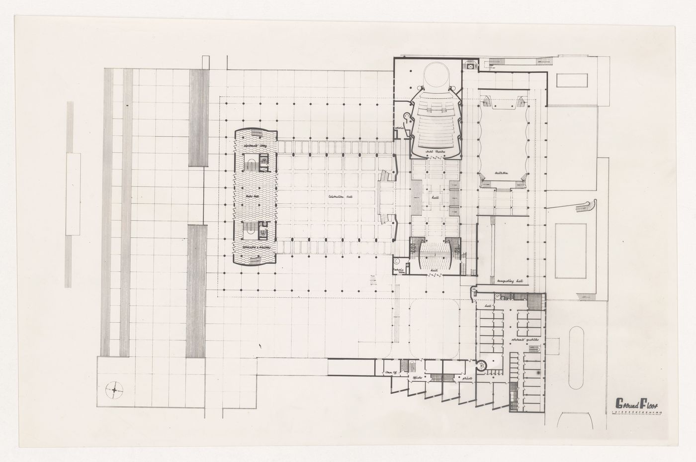 Ground floor plan for Government House, Addis Ababa, Ethiopia