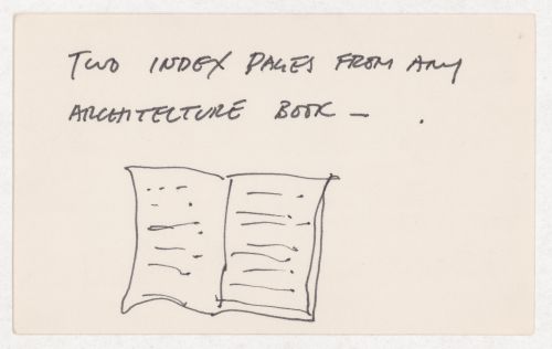Two index pages from any architecture book - .