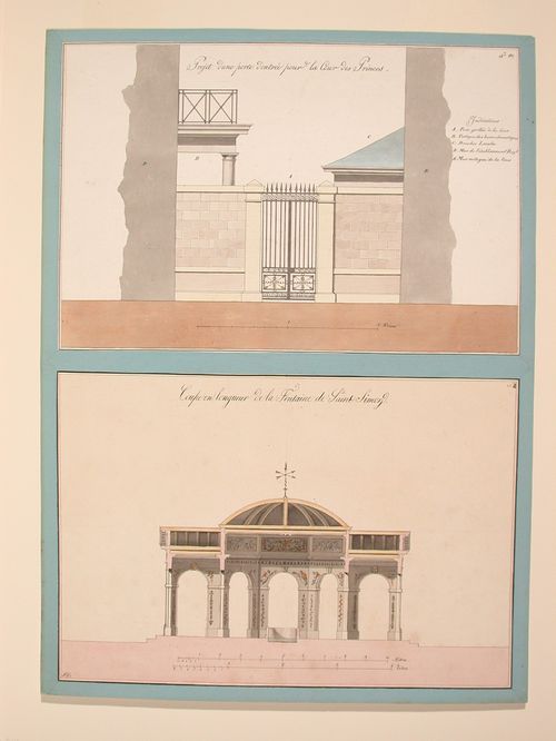 Drawing for the enlargement of the Baths at Aix-en-Savoie