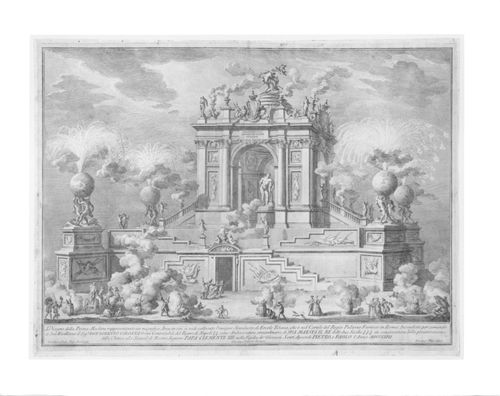 Etching of Posi's design for the "prima macchina" of 1767