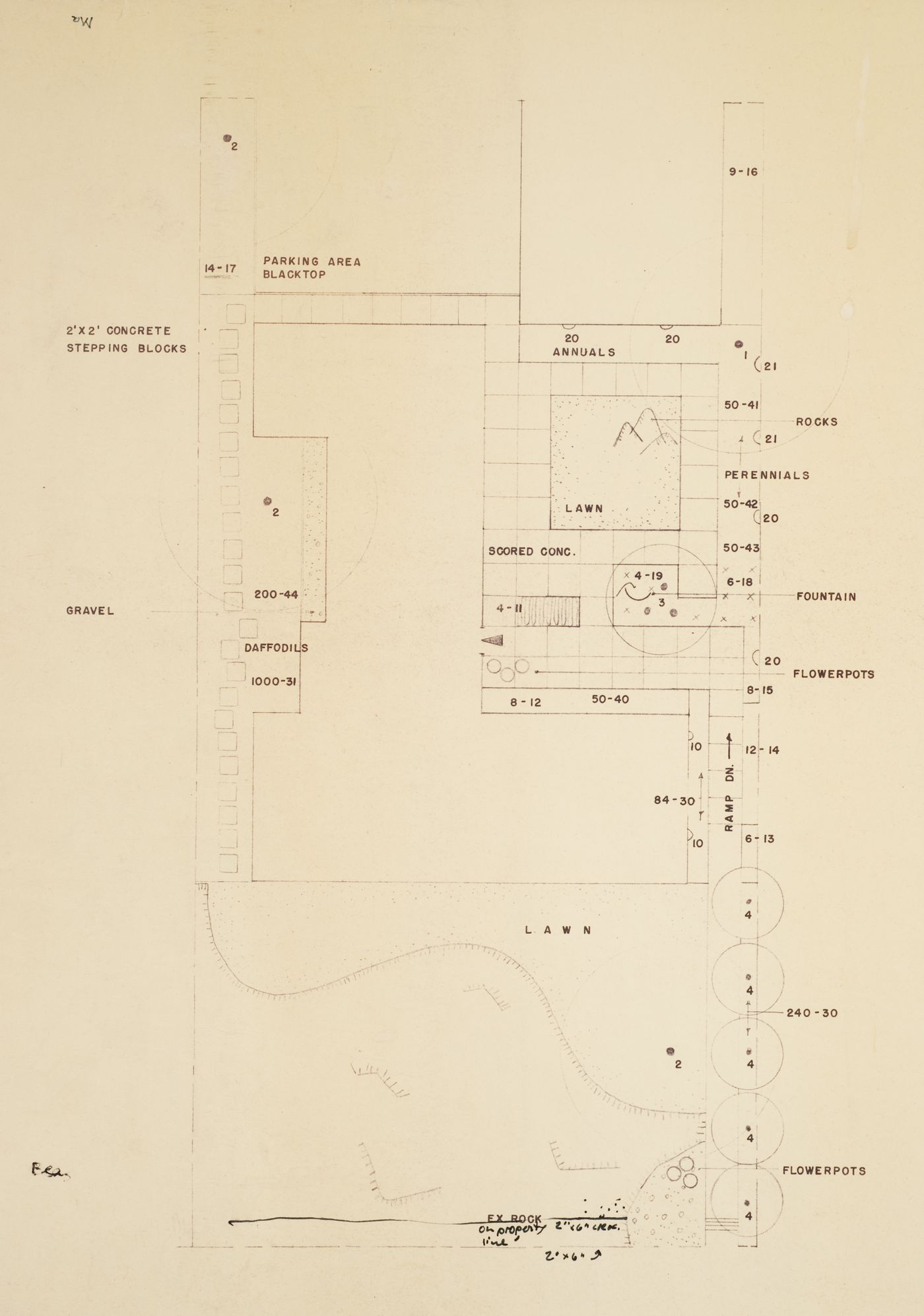 Landscape plan, W.K. Wong Residence, Vancouver, British Columbia,