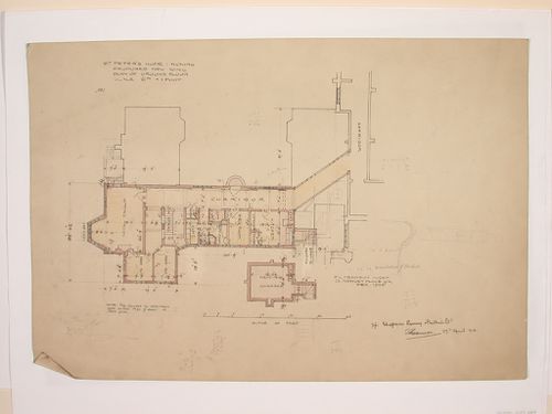 St. Peter's Home, Woking: Ground floor plan for the new wing