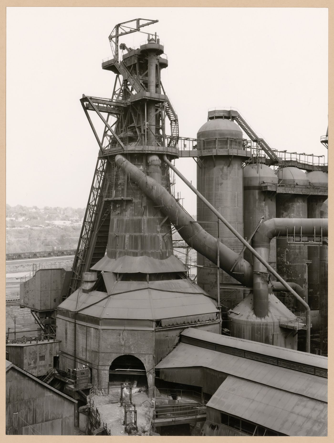 View of a blast furnace of the U.S. Steel mill, Youngstown, Ohio
