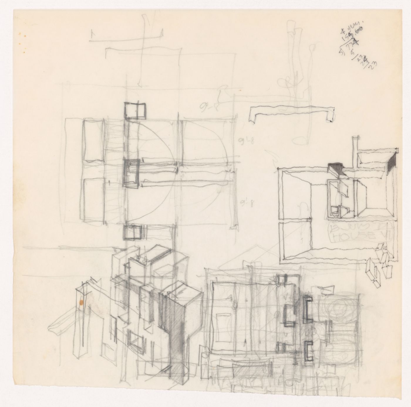 Sketches for House VI, Cornwall, Connecticut