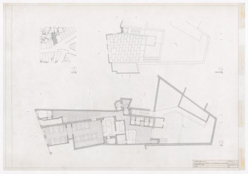 Floor plans and site plan for Recuperação do Restaurante Pai Ramiro, Porto, Portugal
