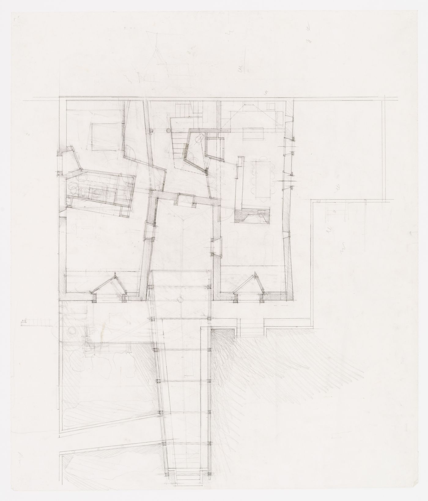 Preliminary plan of raised ground floor for Casa Miggiano, Otranto, Italy
