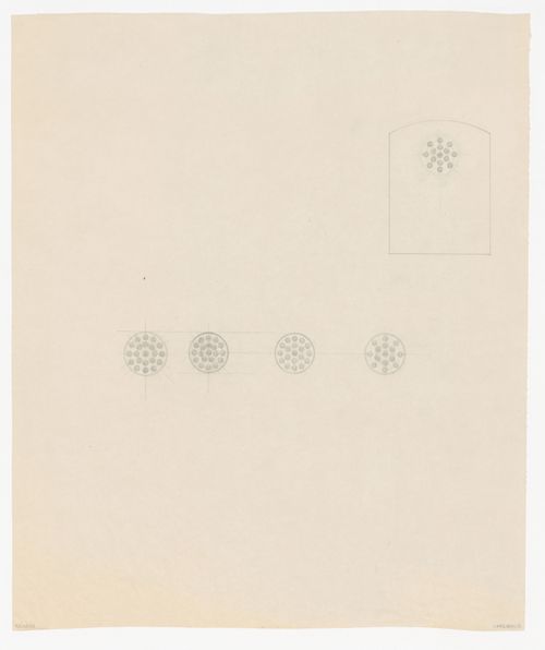 Elevations for a grille, possibly for the Central Savings Bank, Rotterdam, Netherlands