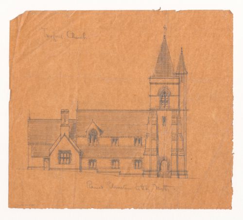 Twyford Church, St. Mary's Church, Twyford, Berkshire: Revised elevation to the north