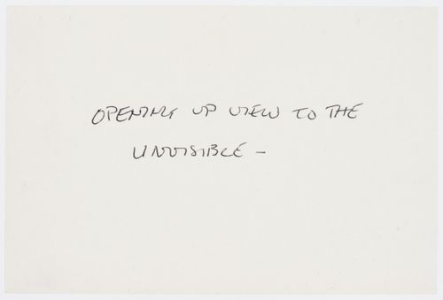 Opening up view to the invisible -
