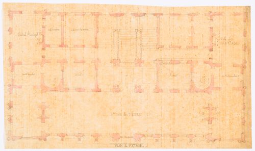 Project for a Hôtel de ville, Poitiers: First floor plan