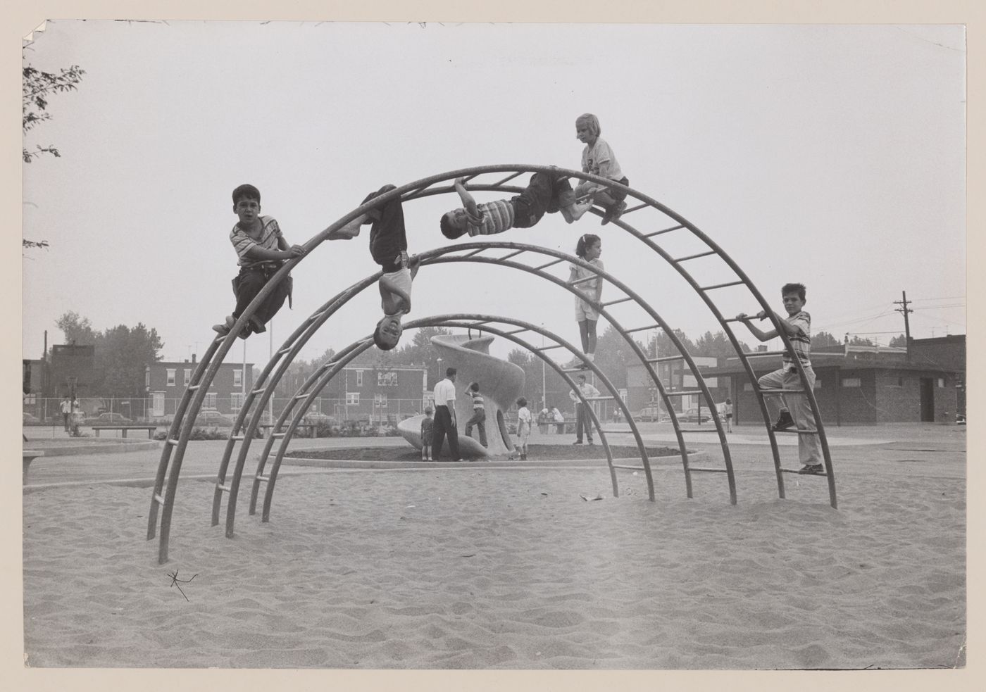 View of children playing in recreational area, 18th and Bigler Streets, Philadelphia, Pennsylvania