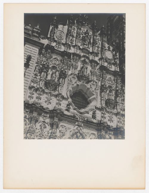 Partial view of principal façade, Seminario de San Martín, Tepoztlán, Mexico